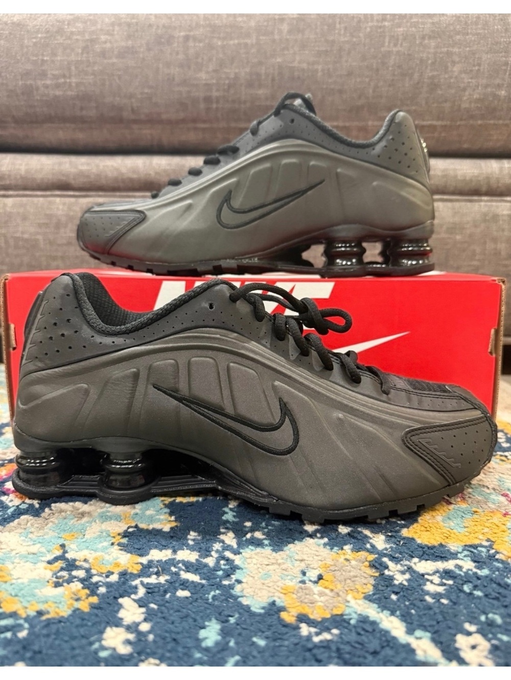 Size 9 - Nike Shox R4 “Triple Black” 2025